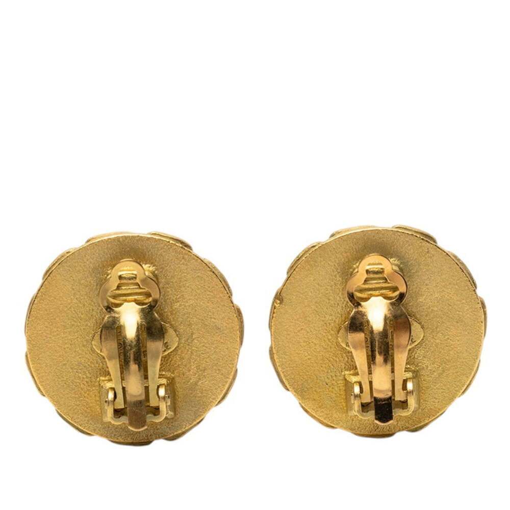 CHANEL Vintage Black Logo Earrings - Picture 2 of 4